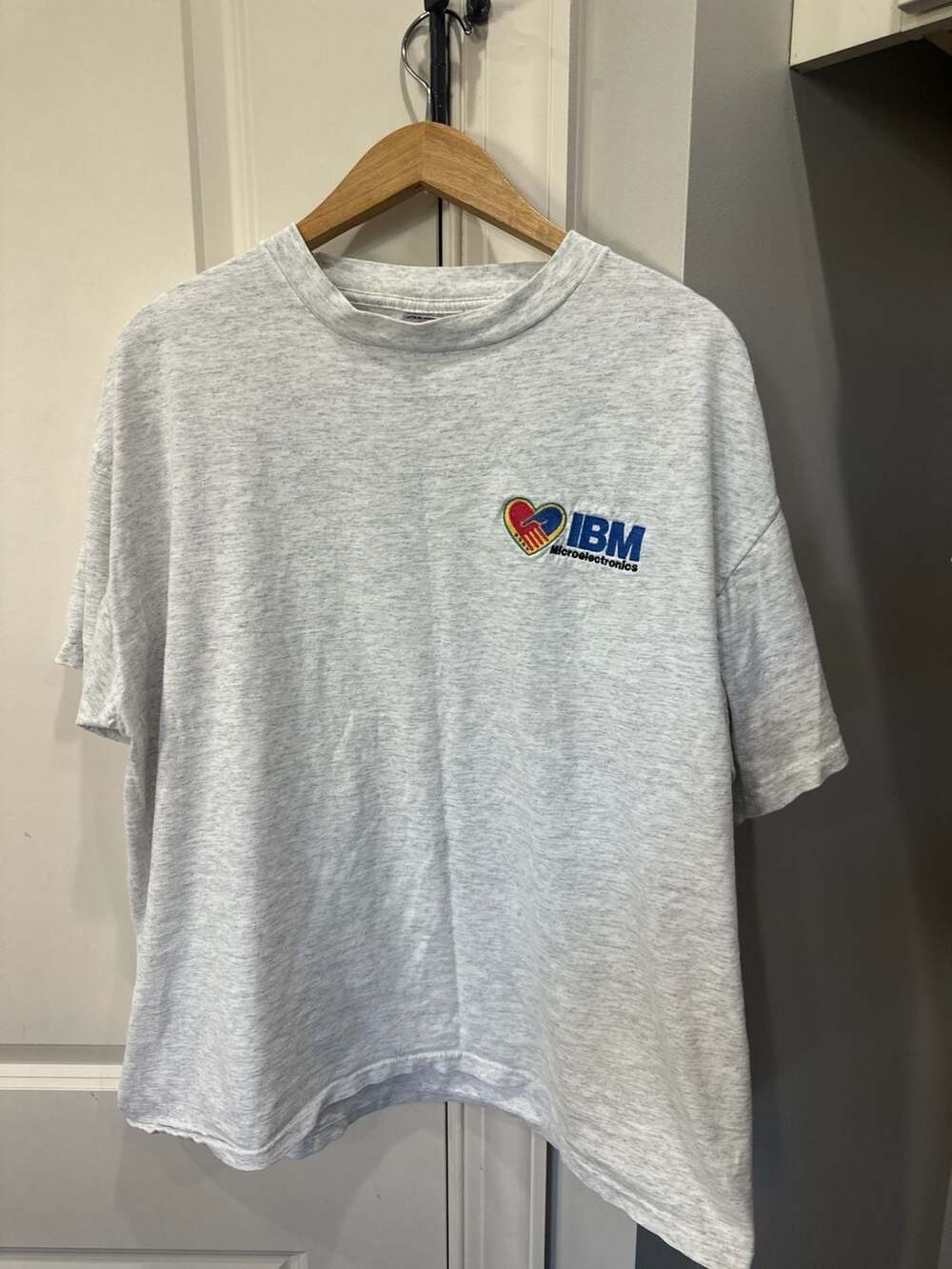 Vintage 90s IBM Microelectronics 5K Run Graphic T-Shirt XL Oneita Power-T